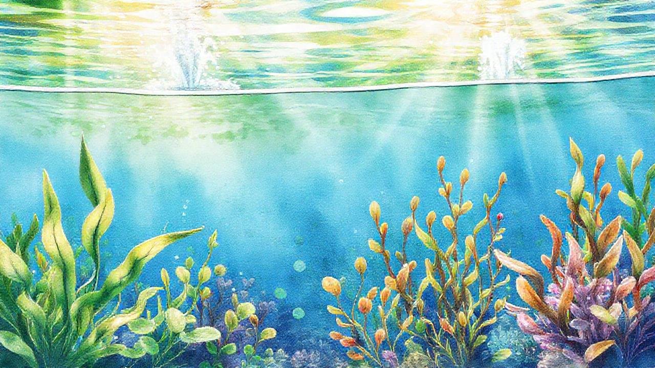 Un acuario natural brilla con serenidad