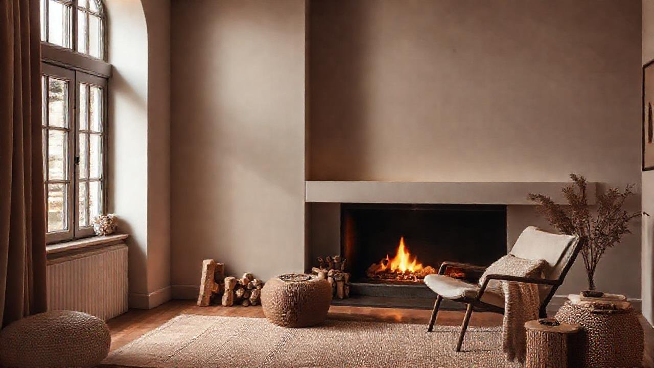 Una habitación serena y acogedora minimalista