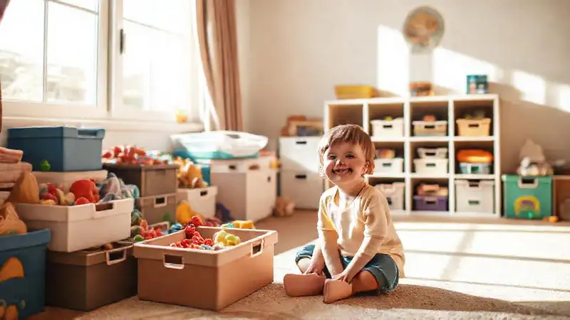 Un niño feliz en un espacio tranquilo