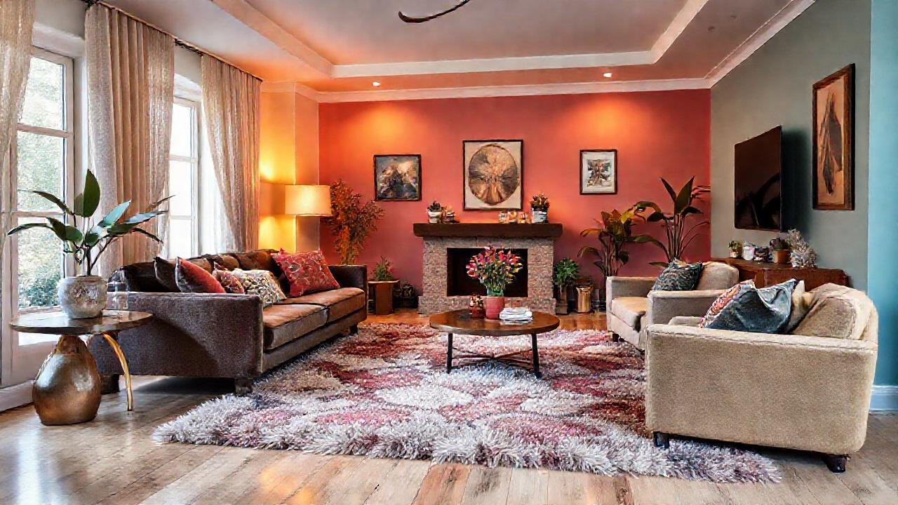 Un salón acogedor y estéticamente equilibrado