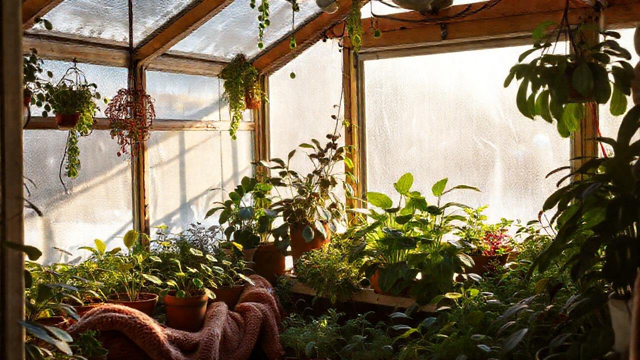 Una invernadero interior crea ambiente feliz