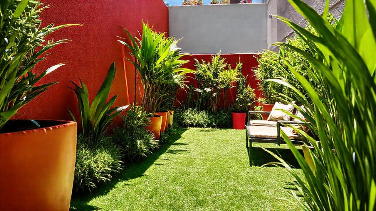 Un jardín moderno y elegante