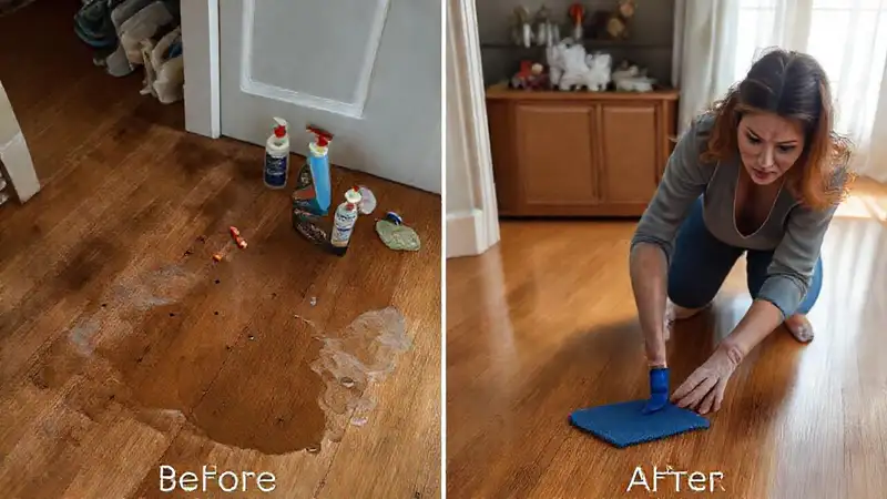 La limpieza transformó un piso sucio