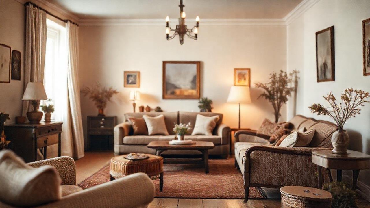 Un salón acogedor y sereno