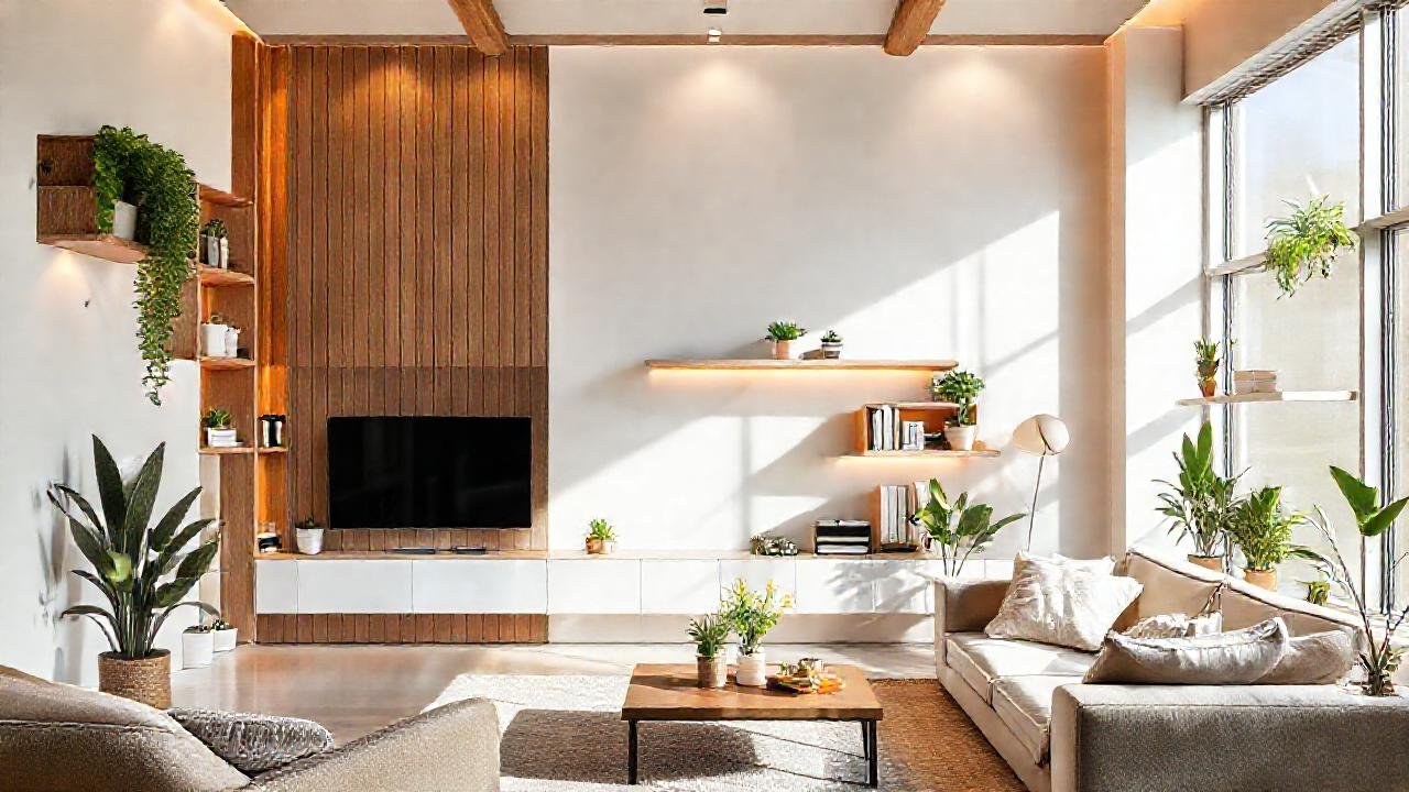Un salón moderno, acogedor y minimalista