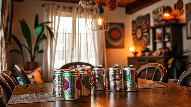 Un comedor moderno y artístico reciclado