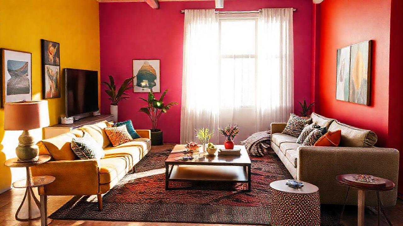 Un salón moderno y vibrante