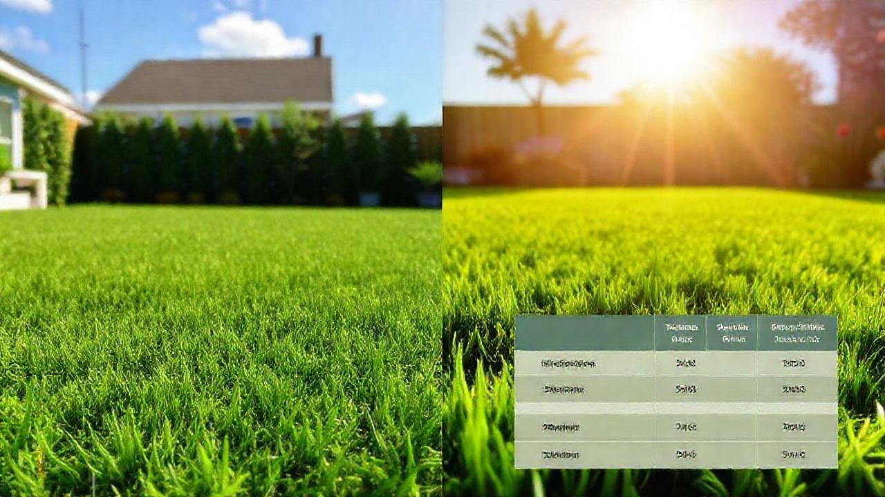 Comparación de césped artificial y natural
