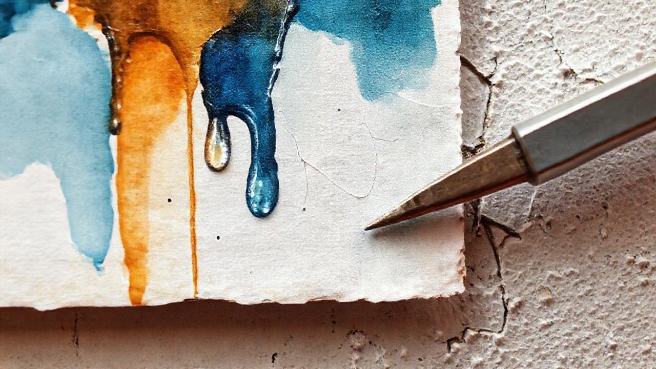 Reparación profesional de un cuadro dañado