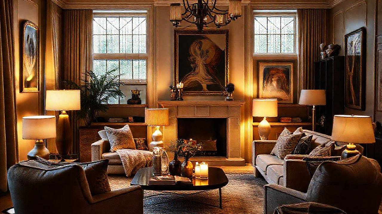 Un salón elegante y acogedor, estilizado