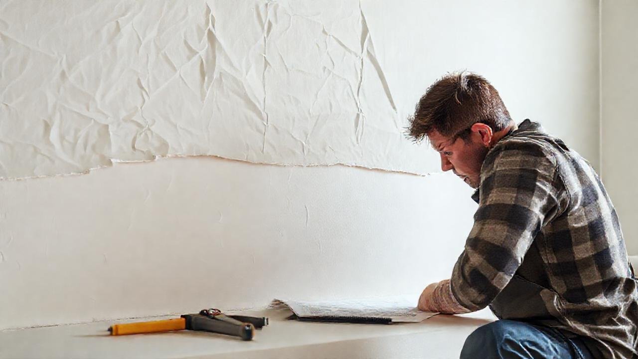 Instalación de papel pintado frustrante