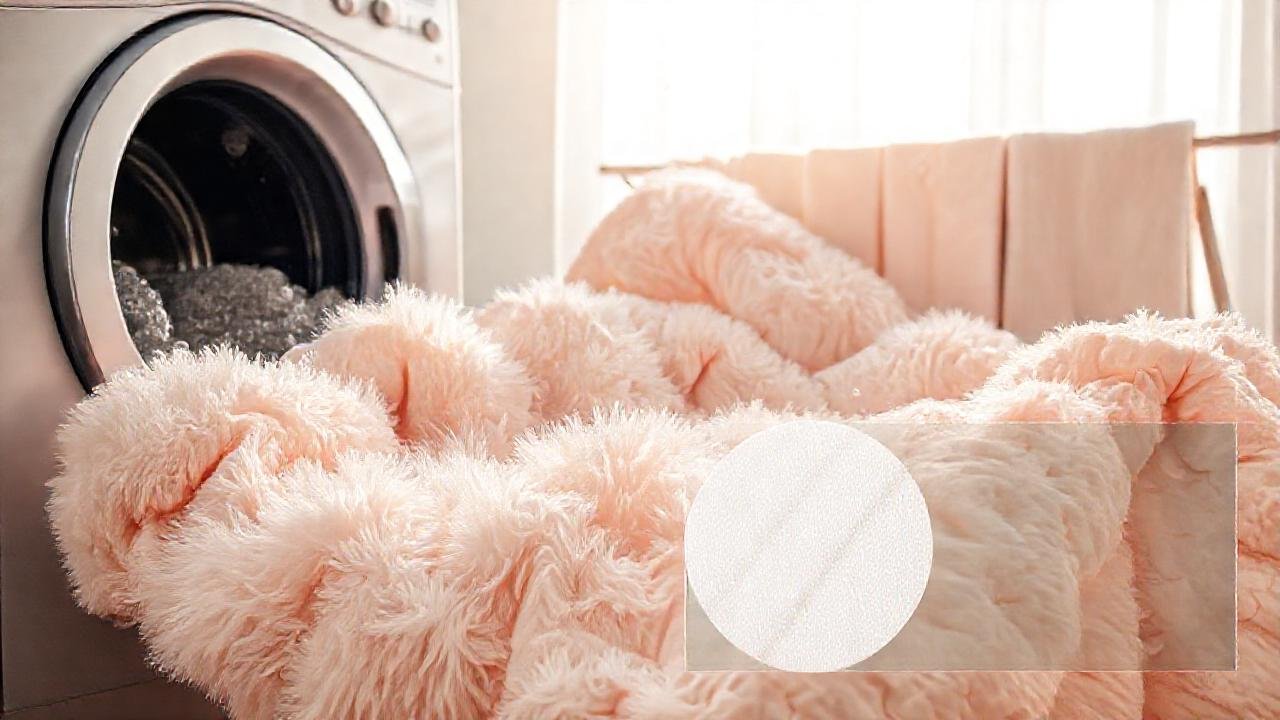 Un edredón suave se limpia y seca