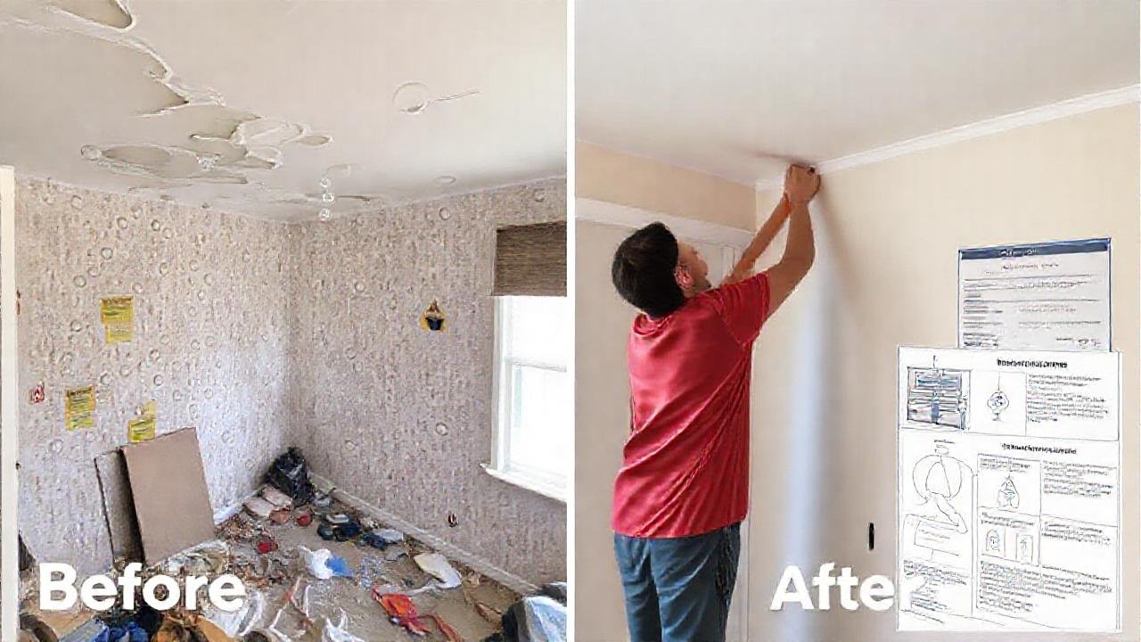 Instalación de papel pintado: caos y solución