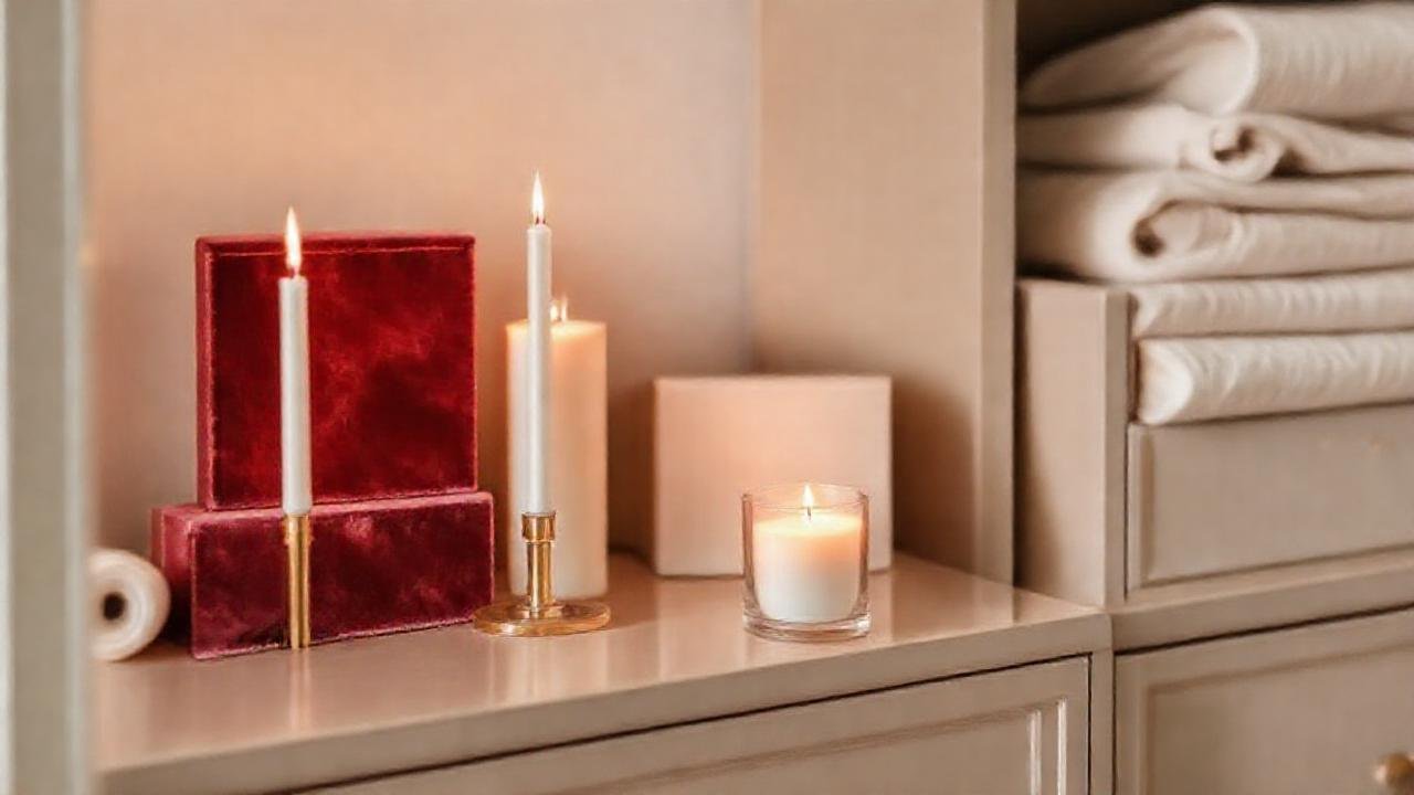 Un ambiente sereno y minimalista con velas