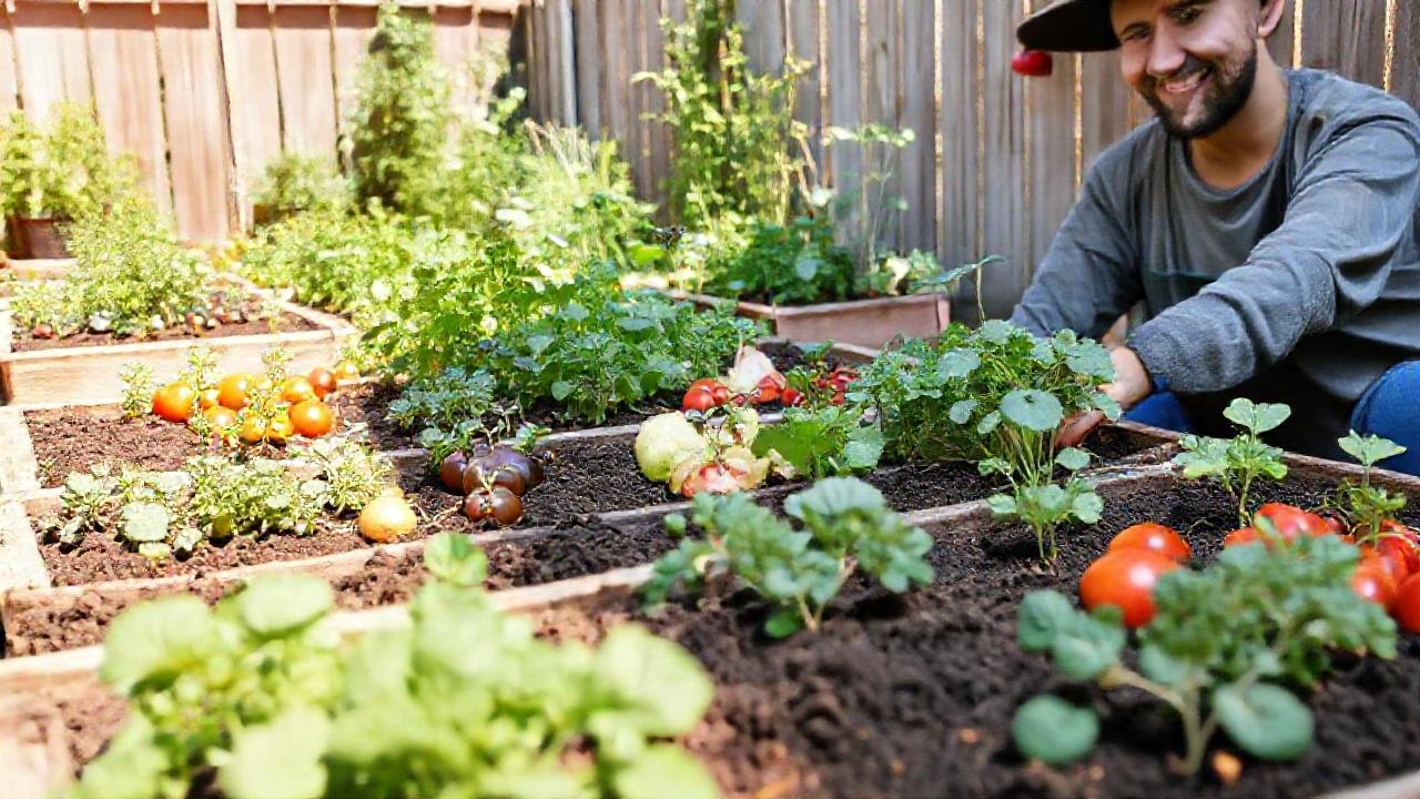 Un huerto urbano florece, sano y feliz