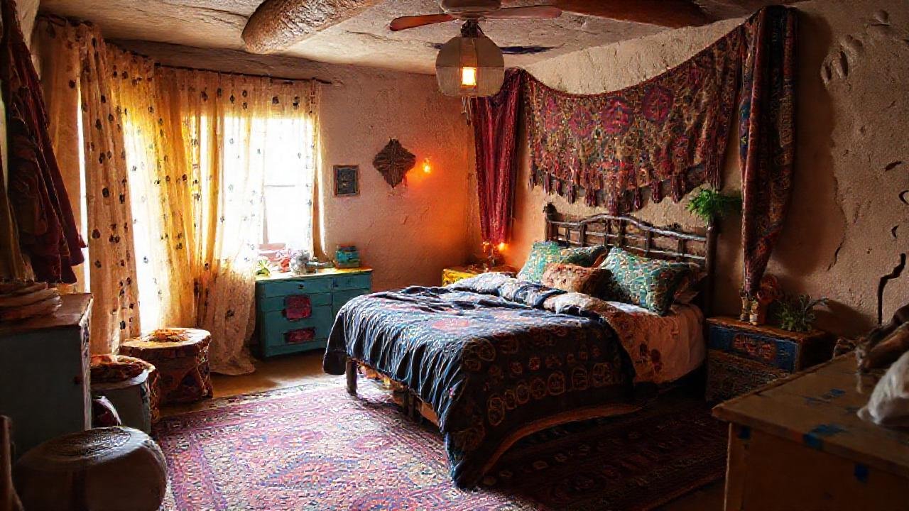 Un dormitorio bohemio