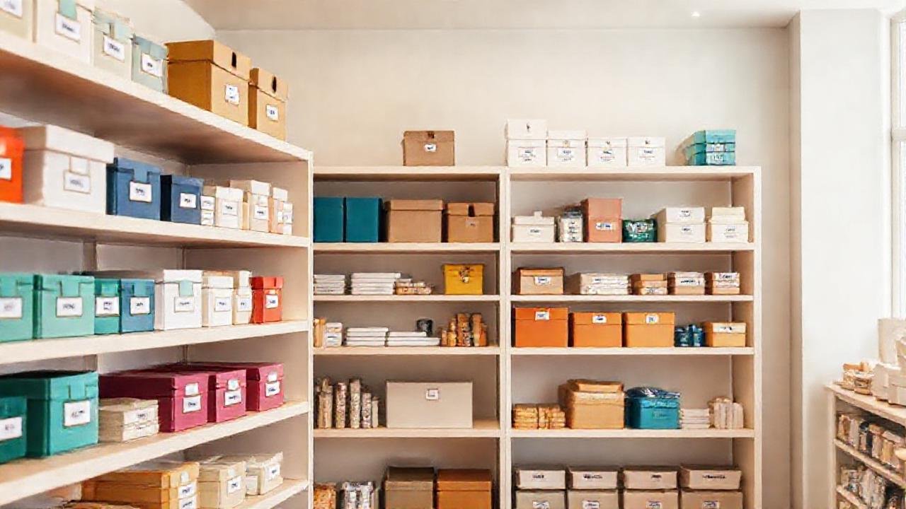 Estantes minimalistas: orden, luz y color