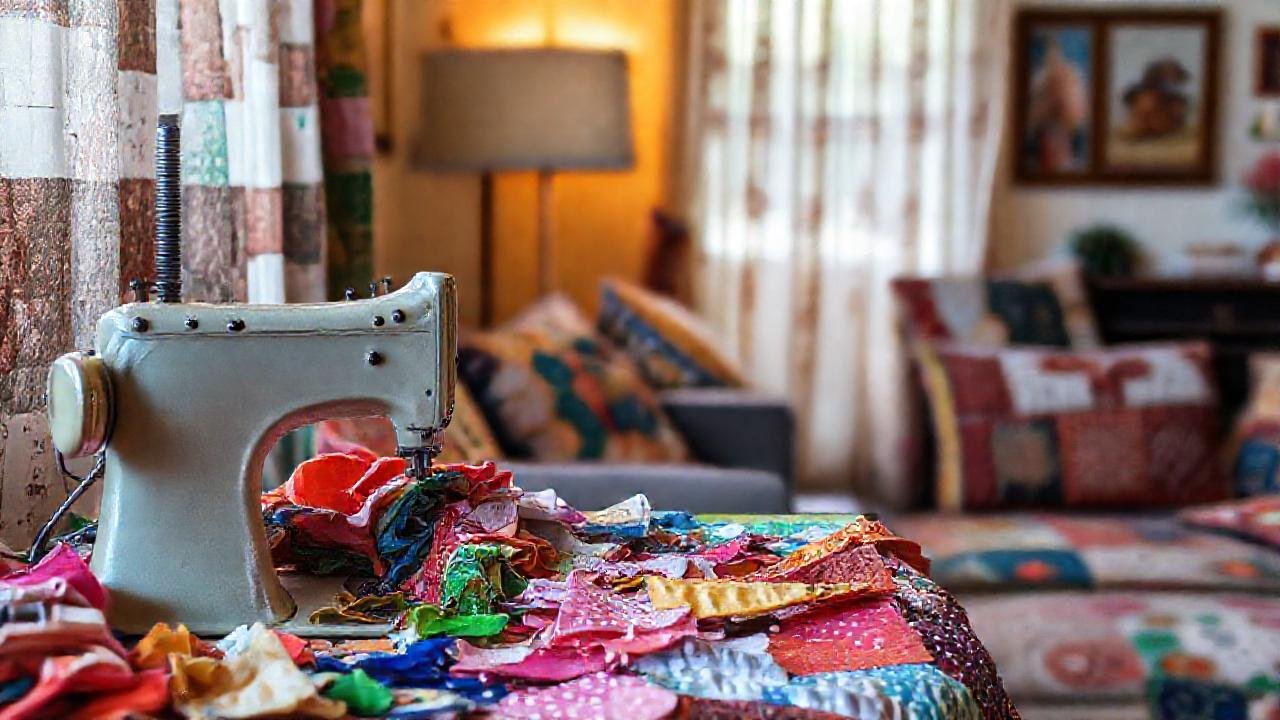 Retazos de tela crean un hogar cálido