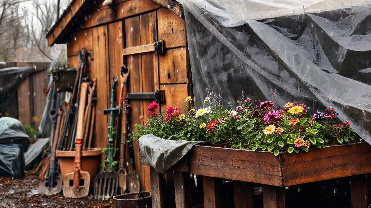 Un rincón rural, acogedor y húmedo