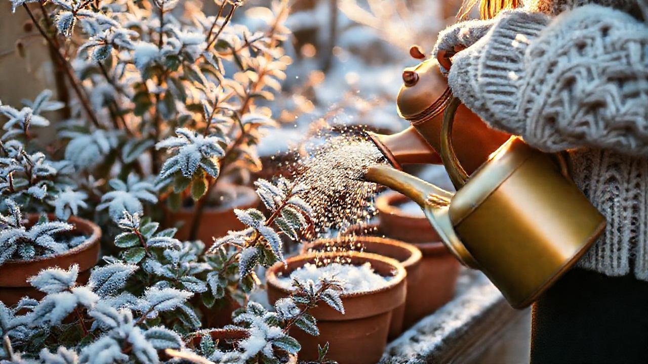 Un jardín invernal