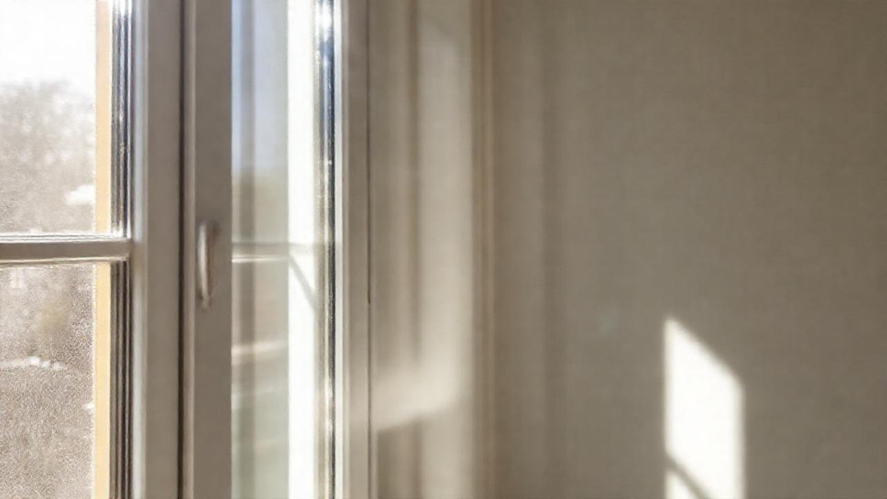 El sol reluce en la ventana interior