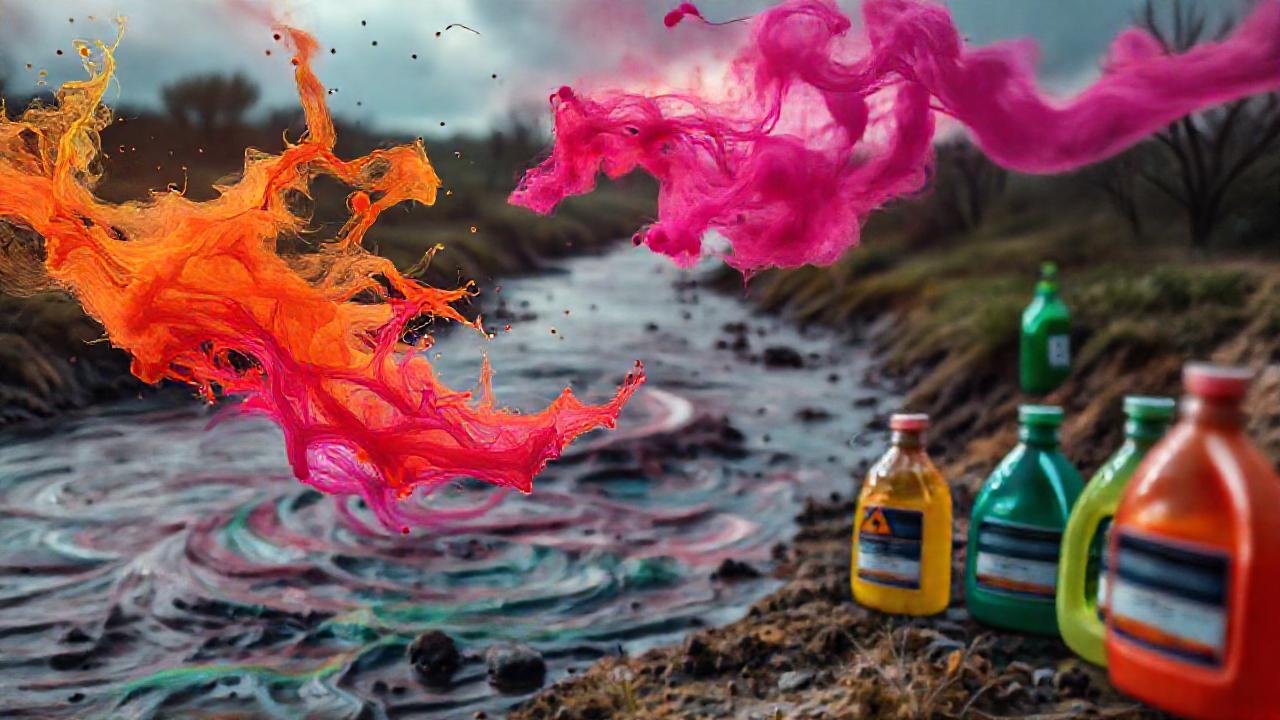 Un río contaminado amenaza el paisaje