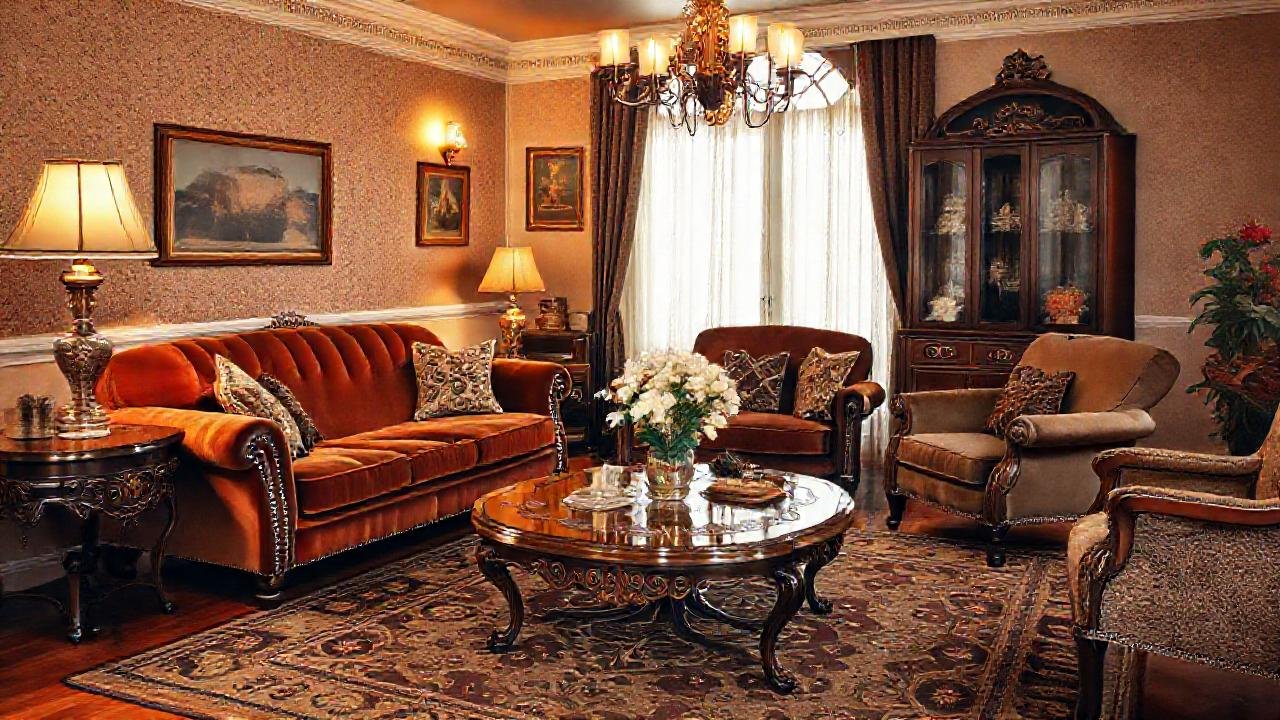 Un salón vintage elegante y acogedor
