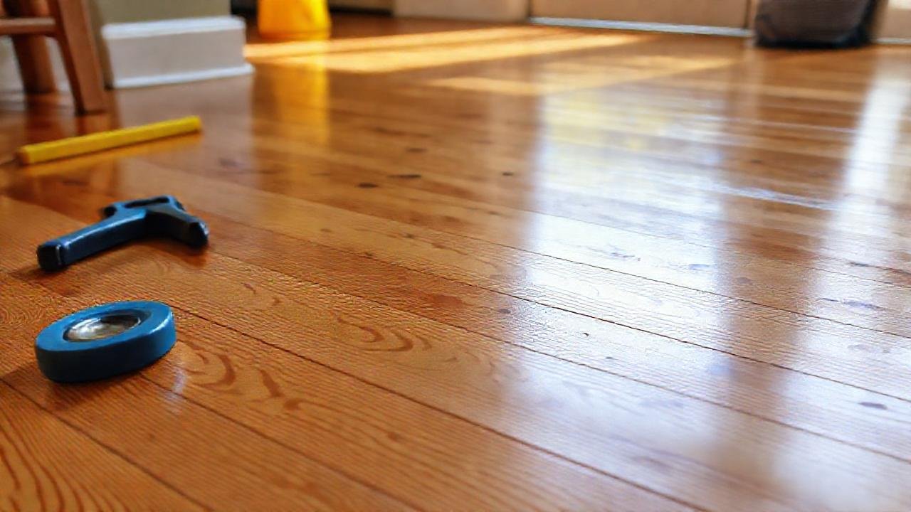 Un piso de madera reluce en casa