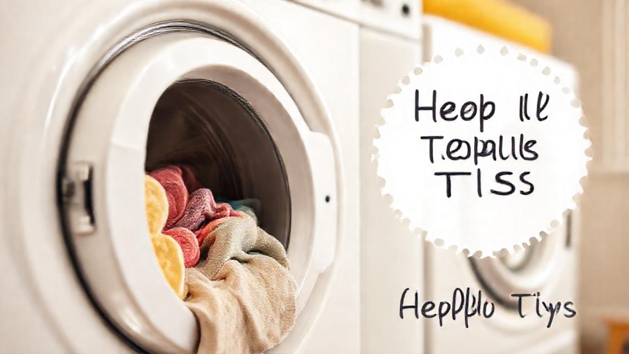 Secadora de ropa feliz y colorida