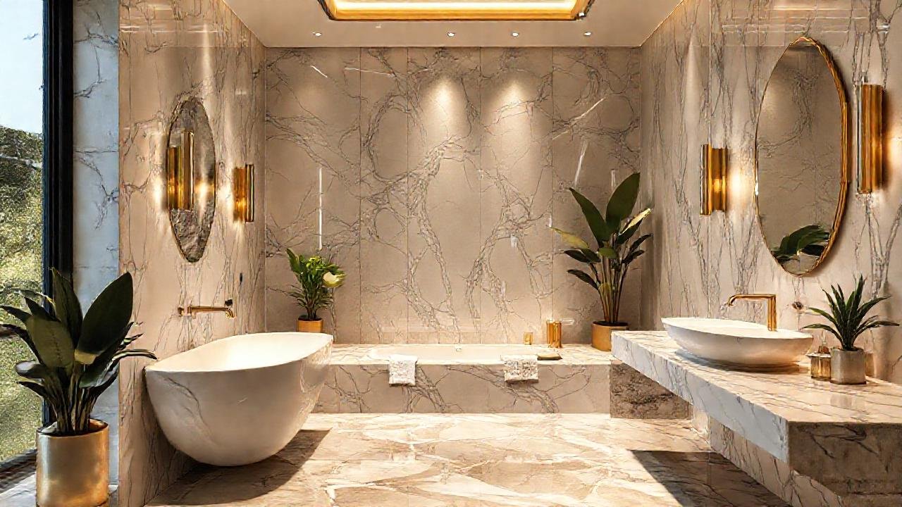 Un baño moderno y lujoso