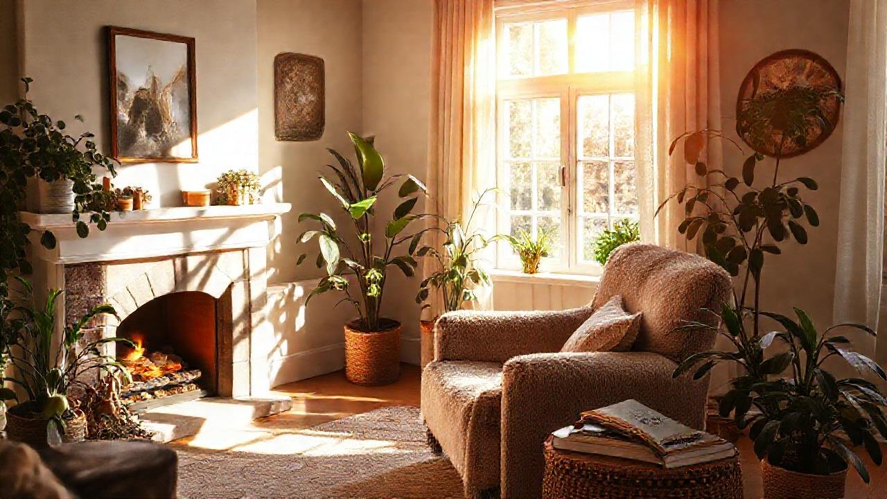 Una sala acogedora irradia calma y luz