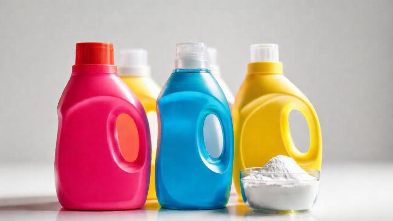 Comparación de detergentes con luz intensa