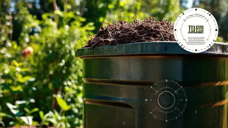Un compostador organizado irradia belleza natural