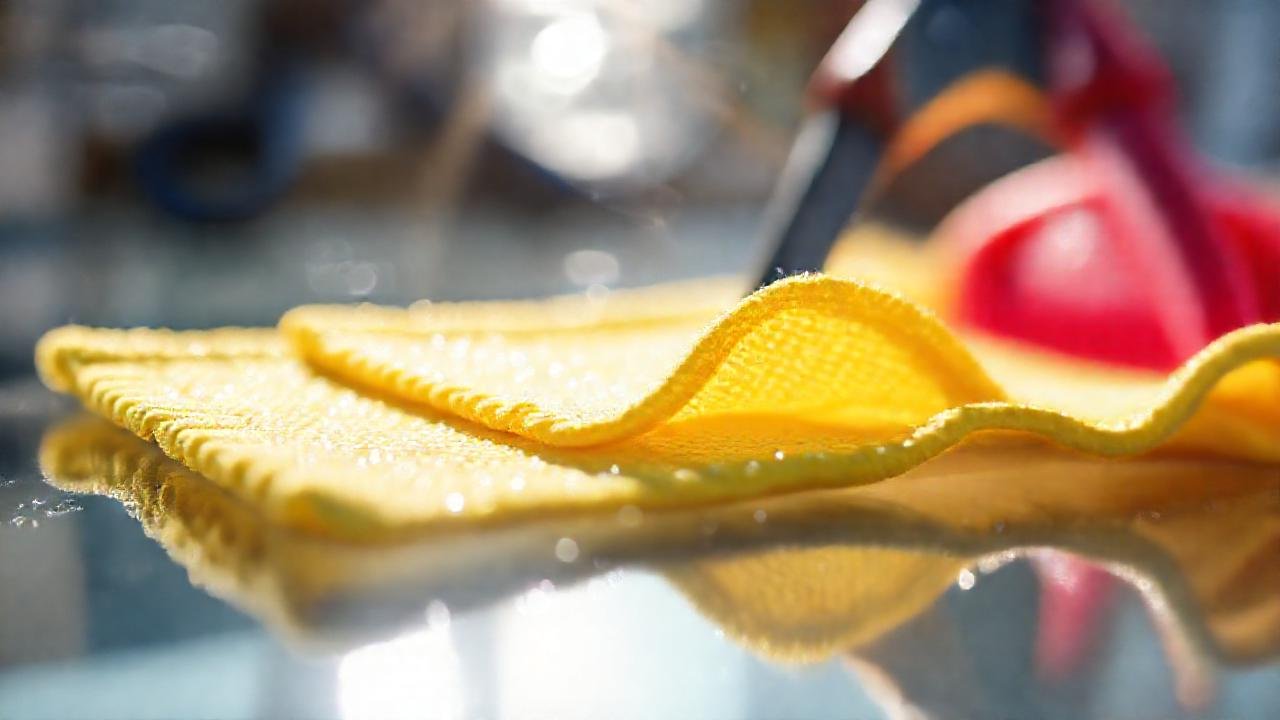 Cristal limpio refleja luz brillante