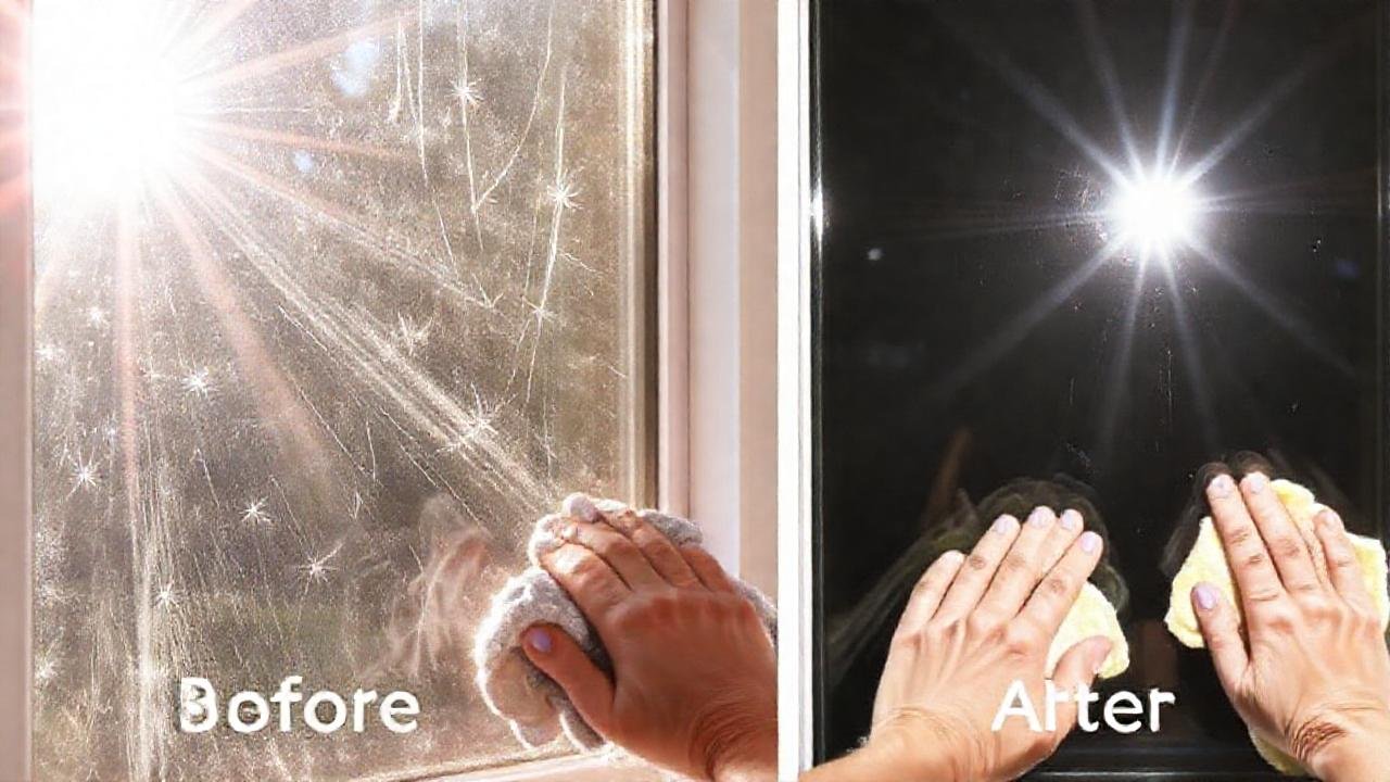Limpiar ventanas: antes y después